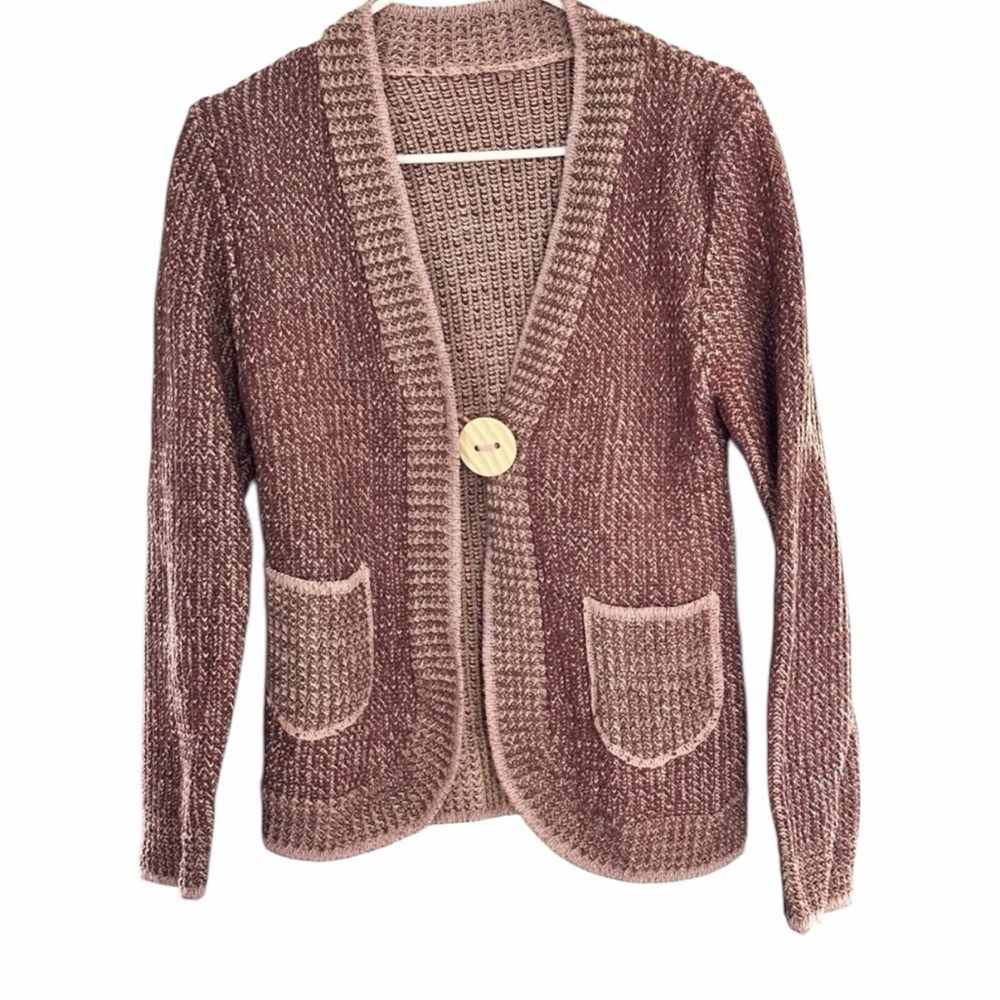 Cozy Pink Knit Cardigan Sweater - Size Large
Pre-Loved - PTP 18.5”